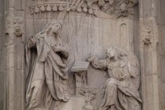 Comienza la restauración del retablo pétreo de la fachada principal del Convento de las Madres Mercedarias